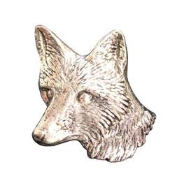 Ansteckpin Fuchs Kopf | für den Hut oder das Revers | Perfekt zum Jagd-Outfit | Anstecker Pin Button | Altsilber von Brazil Lederwaren