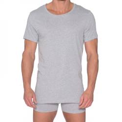 Bread & Boxers Crew-Neck T-Shirt, grau von Bread & Boxers