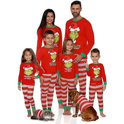 Weihnachtspyjama Paare Familie Set Chrismas Feiertag Langarm Pyjama Set Weihnachten Pyjamas Nachthemd Nachtwäsche Winter Warme Hausanzug Fun-Nachtwäsche für Kinder Erwachsene von Breadom