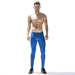 BreakEgg Herren Kompression Leggings Herren Sport Workout Lauf Hosen Cool Dry Aktive Yoga Leggings Hosen (TW-70613-Blue,M) von BreakEgg