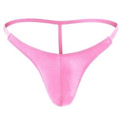 BreakEgg Sexy Herren G-String Tanga Unterwäsche Weiche Herren Slips Mehrfarbig Für Wahl (Rosa,Einheitsgröße) von BreakEgg