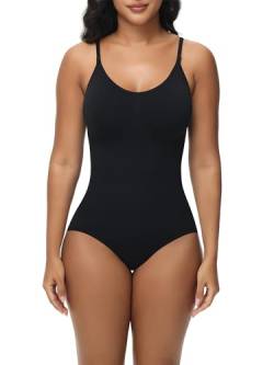 Breampot Shapewear Damen Bauchweg Bodysuit Formender Vielseitige Body Shper Frauen atmungsaktiven Materialien mit Verstellbarer Schultergurt (XXL/3XL, Hüften Umwickeln-Schwarz) von Breampot