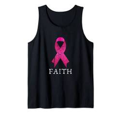 Niedliches rosa Band mit Aufschrift "Have Faith And Fight Against Breast Cancer". Tank Top von Breast Cancer Awareness Gifts And Accessories