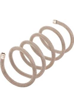 BREIL - NEW SNAKE Collection TJ2718 - Schlangenkette - Flexibler und vielseitiger Edelstahlschmuck: Damen Halskette oder Armband - 80 cm lang - Rose Gold von Breil