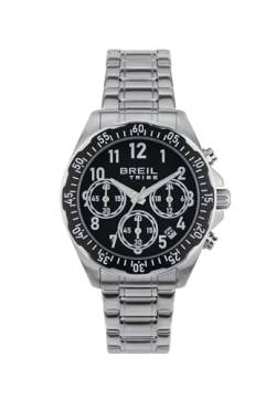 Beil Child Wachsen Sie Uhr Mono-Colore Black Color Movement Quarz Chronograph und Silberstahlarmband EW0718 von Breil