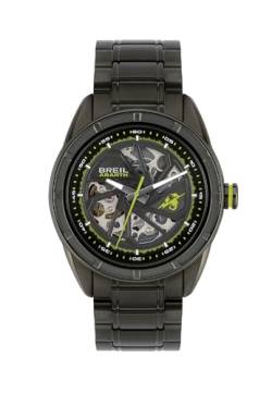 Beil Herrenuhr Abarth Mono-Color Black Dial Bewegung Nur automatische Zeit und farbiges grau gefärbtes Stahlarmband TW2045 von Breil