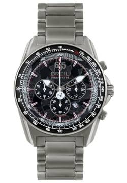 Breil Abarth 695 Herren Chronograph aus Titan in der Farbe Grau-Schwarz 43mm, Wasserdichtigkeit: 10Bar, TW1933 von Breil