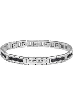 Breil Armband ABARTH für Herren aus Edelstahl in der Farbe Silber/Schwarz, mit Klappverschluss, Länge: 22,5 cm, TJ3101 von Breil