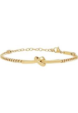 Breil Armband B&ME für Damen aus Edelstahl in der Farbe Gold, mit Karabinerverschluss, Länge: 22 cm, TJ3340 von Breil