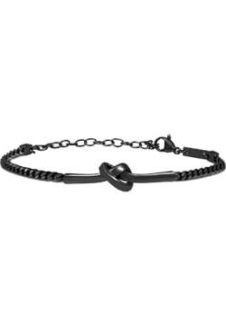 Breil Armband B&ME für Damen aus Edelstahl in der Farbe Schwarz, mit Karabinerverschluss, Länge: 22 cm, TJ3341 von Breil