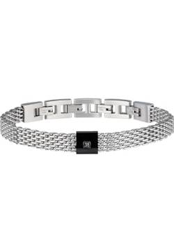 Breil Armband BLACK DIAMOND für Herren aus Edelstahl mit Diamant in der Farbe Silber, mit Faltverschluss, Länge: 22 cm, TJ2955 von Breil