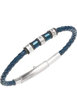 Breil Armband BRACCIALE für Herren aus Edelstahl in der Farbe Blau, mit Druckknopf, Länge: 22 cm, TJ3370 von Breil