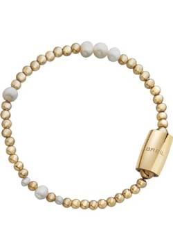 Breil Armband MAGNETICA SYSTEM für Damen aus Edelstahl IP in der Farbe Gold mit weißen Süßwasserperlen, mit Magnetverschluss, Länge: 19,5 cm, TJ3300 von Breil