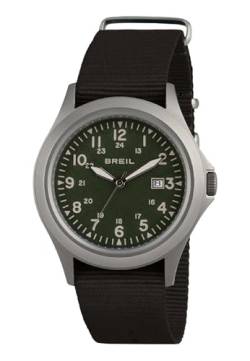 Breil Armbanduhr Mann Army quadrante grün e uhrarmband in Synthetic schwarz, Werk TIME JUST - 3H QUARZUHR von Breil