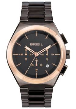 Breil Bend Herren Armbanduhr mit Armband aus Edelstahl in der Farbe: Schwarz, Gehäusedurchmesser: 43 mm, TW1907 von Breil