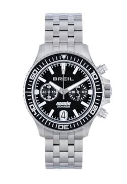 Breil Herren Armbanduhr Manta P.R.O. mit Armband aus Edelstahl, Wasserdichtigkeit: 200 Meter, Gehäusedurchmesser: 43 mm, TW2012 von Breil