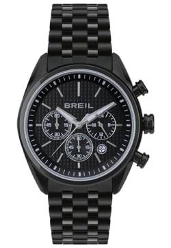 Breil Line Up Herren Armbanduhr mit Armband aus Edelstahl in der Farbe: Schwarz, Gehäusedurchmesser: 43 mm, TW1987 von Breil