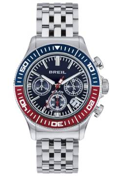 Breil Manta Manta 1970 Uhr Mono-Farben Black Solar Chrono Bewegung und Silberstahlarmband TW2009 von Breil