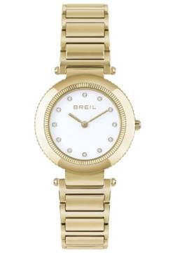 Breil Pivot Damen Armbanduhr mit Armband aus Edelstahl in der Farbe: Gold, Gehäusedurchmesser: 32 mm, TW1962 von Breil