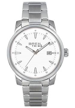 Breil Solo Tempo Herren Armbanduhr mit Armband aus Stahl, in der Farbe: Silber/Weiß, Gehäusedurchmesser: 42 mm, EW0646 von Breil