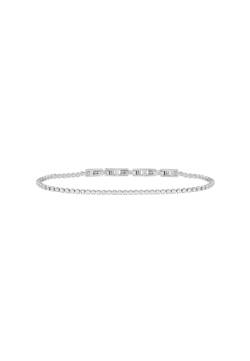 Breil TJ3592 Schmuck Kollektion Tennis, Damen-Armbänder aus Stahl, Farbe Silber, Weiß, Einheitsgröße mit Zirkonia von Breil