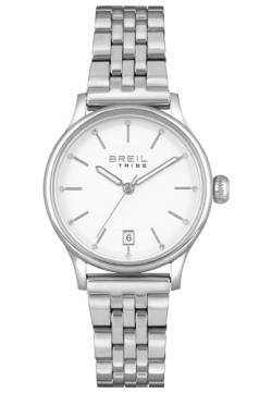 Breil Tribe Damen Armbanduhr Classy Classic Elegance White Edelstahl Silber-Weiß 32mm, Wasserdichtigkeit: 5 Bar, EW0495 von Breil