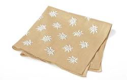 Breiter Edelweiß Trachtentuch Nickituch Trachten-Nickituch Schal Tuch aus 100% Baumwolle 50 x 50 cm (Beige) von Breiter