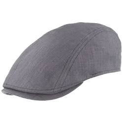 Breiter Herren Schiebermütze Flatcap Schirmmütze Leinen Innenfutter (as3, Numeric, Numeric_61, Rauchblau) von Breiter