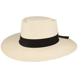 Breiter ORIGINAL Damen Panama Hut, Strohhut, Bolerohut, Strohhut aus Ecuador, Traditionell Handgeflochten, UV-Schutz 50+, Weiß, S von Breiter
