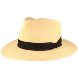 Breiter ORIGINAL Panama Hut Strohhut Sommerhut - Extra breiter Panamahut UV50+ Ripsband-Garnitur - Natur L von Breiter