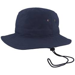 Breiter Outdoor Fischer-Hut | Bucket-Hat | Sonnen-Hut – mit Kinnband - UV Schutz 40+, COOL MAX ® Technologie, Waschbar, Ultra Leicht – Marine - Gr. 62 von Breiter