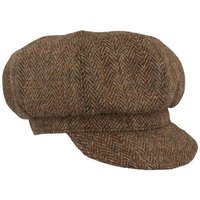 Breiter Schiebermütze Damen Harris-Tweed Ballonmütze Fischgrät / Hut-Breiter von Breiter