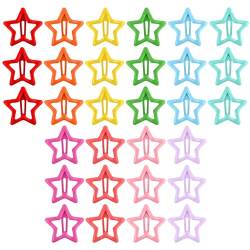 30 Stücke Haarspangen Sterne Klein, Star Hair Clip Haarschmuck Sterne Haarklammer Mädchen Glitzer Haarspangen Süßigkeiten Farbe Metall Haarspange Kinder Niedlichen Haar Haarspangen Für Mädchen（Stil 2） von Bremorou