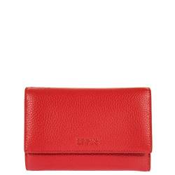 Bric's Marmolada Horizontales Damen-Portemonnaie aus Leder mit RFID-Schutz, Geldscheinfach, 12 Kartenfächer und Münzfach, Größe: 15cm x 10cm x 3,5cm, Rot von Bric's