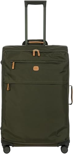 Bric's Trolley Groß X-Bag Kollektion, Weichgepäck-Koffer mit 2 Doppel-Rollen, Widerstandsfähig und Ultraleicht, Maße: 48x77x26cm, Olive von Bric's