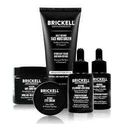 Brickell Men's Products vollständige defense anti-aging-routine, nachtgesichtscreme, vitamin c tag und nacht serum, moisturizer w/spf und augencreme, natur- und bio, duftend von Brickell Men's Products