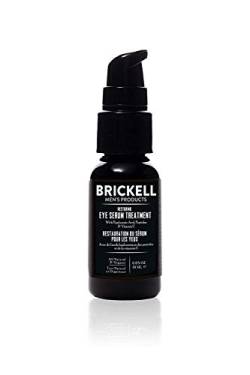 Brickell Men's Restoring Eye Serum Treatment für Männer. Natürliches und organisches Augenserum zur Straffung von Falten und zur Reduzierung von Augenringen, 19 ml, parfümfrei von Brickell Men's Products