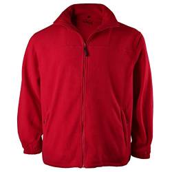 Brigg Fleecejacke Übergröße ohne Futter rot, Größe:4XL von Brigg