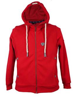 Brigg XXL Kapuzen-Sweatjacke rot, Größe:4XL von Brigg