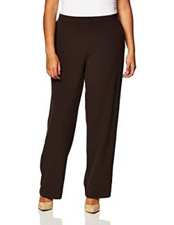 Briggs New York Damen Briggs Schlupfhose, Normale Kurze Länge Klassische Hose, braun, 46 von Briggs New York