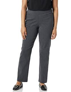 Briggs New York Damen Super Stretch Millennium Welt Pocket Pull On Career Pant Hose, grau meliert, 46 von Briggs New York