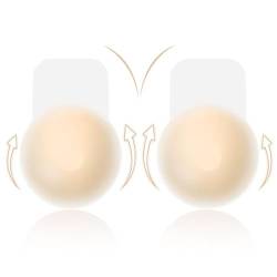 Brightdeal Klebe BH Push Up für Kleine Brüste – 1 Paar Silikon Nippelpads Trägerloser Unsichtbarer von Brightdeal
