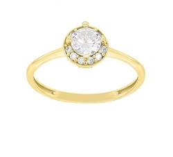 Brilio Ring Charming Engagement Ring Made of Yellow Gold GR003YAU - Schaltung: 50 mm sBR1848-50, Estándar, Nicht-Edelmetall, Kein Edelstein von Brilio