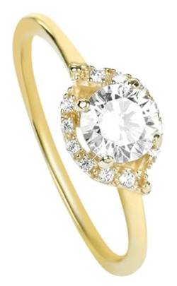 Brilio Ring Glamorous Yellow Gold Engagement Ring 229 001 00804 - Circuit: 52 mm sBR1576-52 Marke, Estándar, Nicht-Edelmetall, Kein Edelstein von Brilio