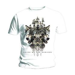 Bring Me The Horizon Herren Wolven Version 2 T-Shirt, Weiß (White), XXL von Bring Me The Horizon