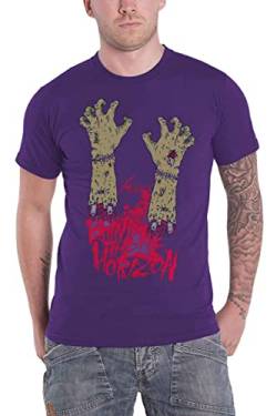 Bring Me The Horizon T Shirt Zombie Hands Band Logo Nue offiziell Herren Purple XXL von Bring Me The Horizon