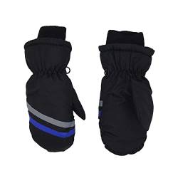 Briskorry 5-10 Jahren Kinder Handschuhe Skihandschuhe Rentier Druck Fäustlinge Winterzeit Kinderhandschuhe wasserdichte Winddichte Winterhandschuhe für Mädchen Jungen von Briskorry