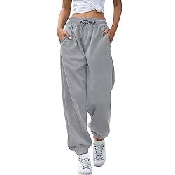 Briskorry Damen-Jogginghose mit modischem Druck unten, Taschen, hoher Taille, sportlich, für Fitnessstudio, sportliche Passform, Joggerhose Damen Hose Schwarz Gestreift von Briskorry