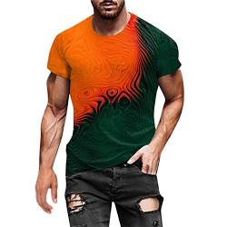 Briskorry Herren Bunt Galaxy 3D Druck Rundhals Casual Strassenmode Sport Spaß Motiv Tops T-Shirt Fashion Streetstyle Sommer Grafik Kurzarm Gym Beiläufige Männer Bodybuilder Trainingsshirt von Briskorry