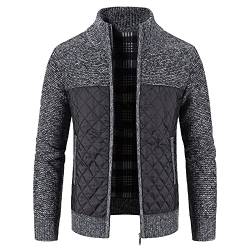 Briskorry Herren Jacke übergangsjacke,Winter Wasserdicht Warme Daunenjacken Leicht Gefüttert Steppjacke Atmungsaktiv Wintermantel mit Stehkragen Zip Outdoor Winterjacke von Briskorry